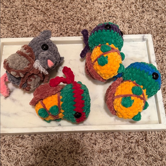 Teenage Mutant Ninja Turtles crocheted plushies and Splinter - Picture 2 of 7